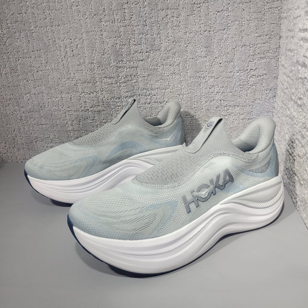 Hoka One One Skyward Laceless Men's Size US 8D Gray Athletic Running Sneakers. - Picture 7 of 12